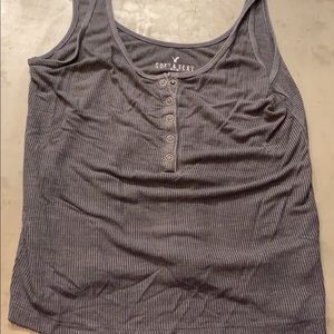 American eagle button up crop top